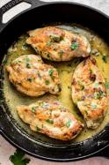 The image for DEMONSTRATION CHEF LISA'S, CAST IRON SKILLET CHICKEN & BACON WINE SAUCE, APPLE CAKE